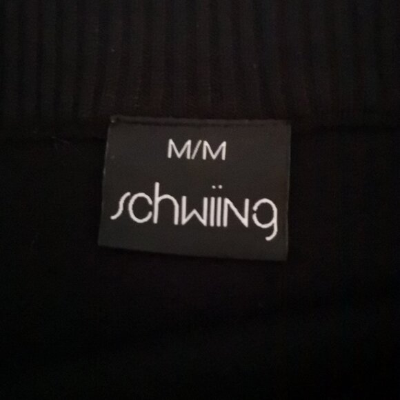 Schwiing Ladies Size Medium Black Knit Straight Skirt w/ Elastic Waist - Picture 2 of 6